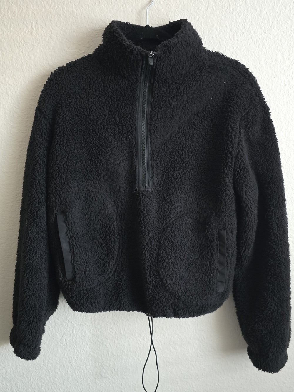 No Boundaries Black Sherpa Half-Zip Pullover Jacket